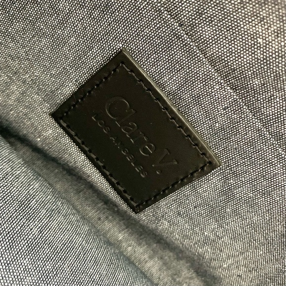 Clare V. Moyen Messenger Bag Woven Check Leather NEW - Picture 10 of 16